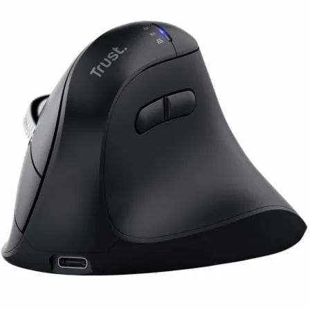 Ratón Vertical Inalámbrico Trust Vyran 26107/ Batería recargable/ Hasta 3200 DPI