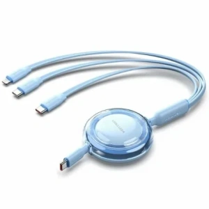 Cable USB Tipo-C 2.0 5A Vention TRJSBE/ USB Tipo-C Macho - 3x USB Tipo-C Macho/ Hasta 100W/ 480Mbps/ 1.1m/ Azul