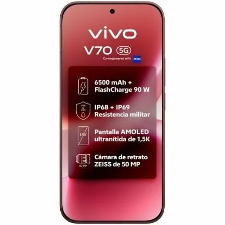 Smartphone Vivo V70 8GB/ 512GB/ 6.59"/ 5G/ Marrón - Imagen 2