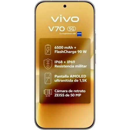 Smartphone Vivo V70 8GB/ 512GB/ 6.59"/ 5G/ Gris - Imagen 2