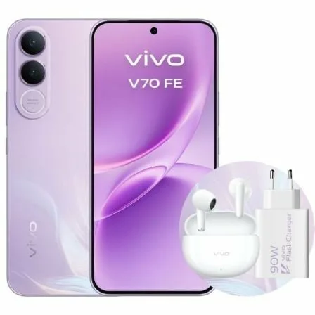 Smartphone Vivo V70 FE 8GB/ 256GB/ 6.83"/ 5G/ Púrpura/ Incluye Cargador + Auriculares - Imagen 2
