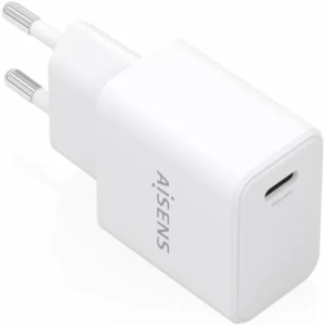 Cargador de Pared GaN Aisens A110-1023/ 1xUSB Tipo-C/ 20W/ Blanco