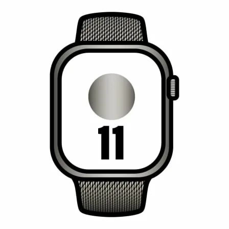 Apple Watch Series 11/ GPS / Cellular/ 46mm/ Titanio Natural/ Correa Milanese Natural S/M