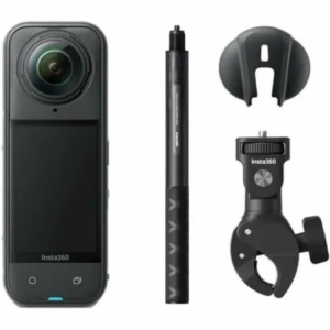 Cámara Digital Deportiva Insta360 X5 Vista múltiple motero Kit/ 8K/ Ángulo de visión 360º/ Negra