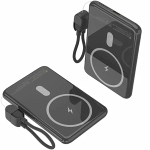 Powerbank 5000mAh Leotec LEPOWW20W5K/ 20W/ Wireless/ Negra/ Incluye Cable USB Tipo-C