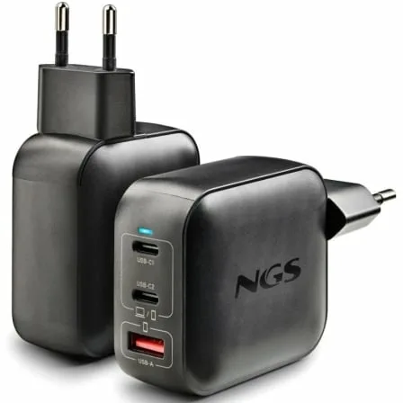 Cargador de Pared GaN NGS BUD100WTINY 100W/ 2xUSB Tipo-C/ 1xUSB/ 100W - Imagen 2