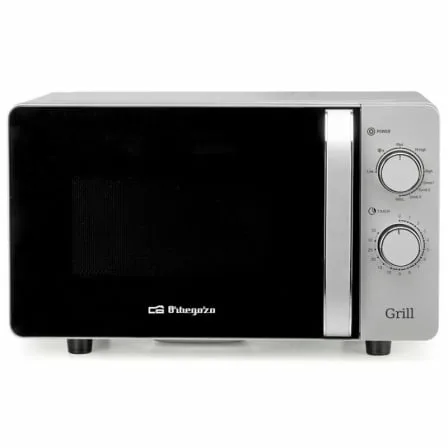 Microondas Orbegozo MIG 2072 CE/ 700W/ Capacidad 20L/ Función Grill/ Gris