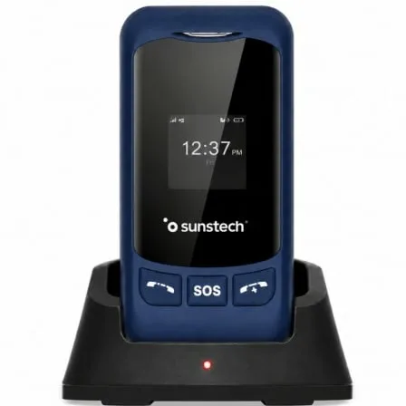 Teléfono Móvil Sunstech CELT26 para Personas Mayores/ Azul