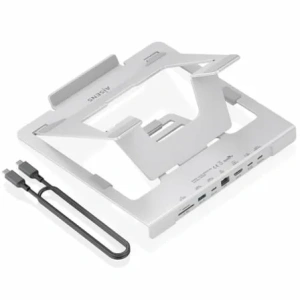 Soporte de Sobremesa - Docking USB Tipo-C Aisens ASUC-7P045-GR/ 1xUSB/ 1xUSB Tipo-C/ 1xHDMI/ 1xRJ45/ 1xLector de Tarjetas/ 1xUSB Tipo-C PD/ Gris