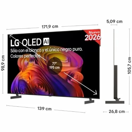 Televisor LG OLED AI B6 OLED77B6ELC 77"/ Ultra HD 4K/ Smart TV/ WiFi - Imagen 2
