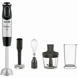 Batidora de mano Moulinex Quickchef/ 1000W/ 10 Velocidades/ Capacidad 800ml/ Incluye Varillas, Picadora, Pasapuré y Vaso Medidor
