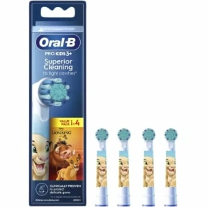 Cabezal de Recambio Braun para cepillo Braun Oral-B Pro Kids 3+ Rey Leon/ Pack 4 uds