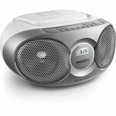 Radio CD Philips AZ215S/ 3W RMS/ con Cable/ Plata - Imagen 2