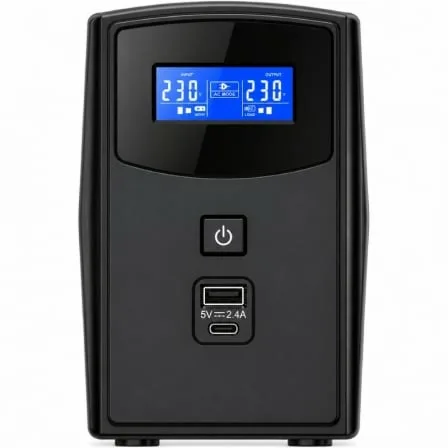 SAI Línea Interactiva Phasak SIRIUS 800 VA Interactive/ 800VA-480W/ 2 Salidas/ Formato Torre - Imagen 3
