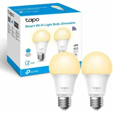Bombilla Inteligente TP-Link Tapo L510E/ Casquillo E27/ 8.7W/ 806 Lúmenes/ 2700K/ Pack 2 - Imagen 2