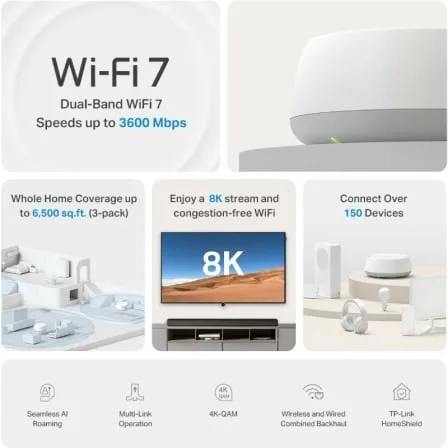 Sistema Mesh TP-Link Deco BE22 3600Mbps/ 2.4GHz 5GHz/ Pack de 2 - Imagen 3