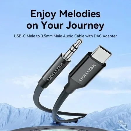 Cable Conversor Audio Vention BIFBF/ USB Tipo-C Macho - Jack 3.5 Macho/ 1m/ Gris - Imagen 2