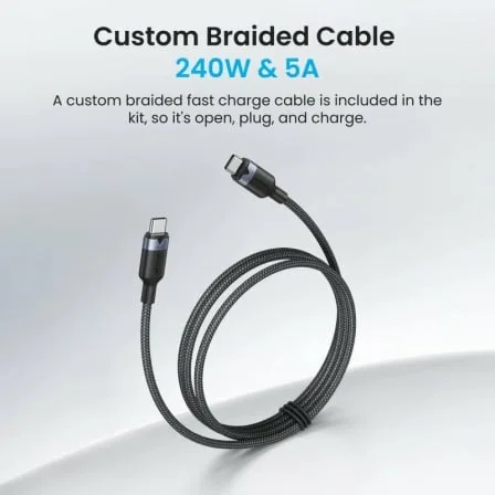 Cargador de Pared GaN Vention TZ-FCOI0-EU/ 3xUSB Tipo-C + Cable USB Tipo-C/ 1xUSB/ 140W - Imagen 3