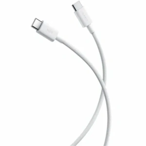 Cable USB 2.0 Tipo-C 3A Xiaomi Braided/ USB Tipo-C Macho - USB Tipo-C Macho/ Hasta 60W/ 480Mbps/ 1m/ Blanco