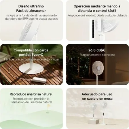 Ventilador de Pie Inteligente Xiaomi Mijia Smart Standing Fan Pro Slim/ 15W/ 7 Aspas/ WiFi/ Control APP - Imagen 2