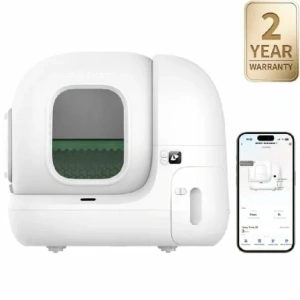 Arenero para Gatos Autolimpiable PetKit PURA MAX 2/ 76L/ Control desde APP/ Blanco Mate