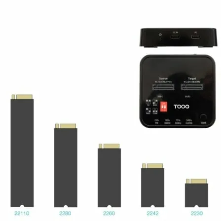 Docking Station para SSD M2 SATA/NVMe TooQ TQDS-201B - Imagen 3